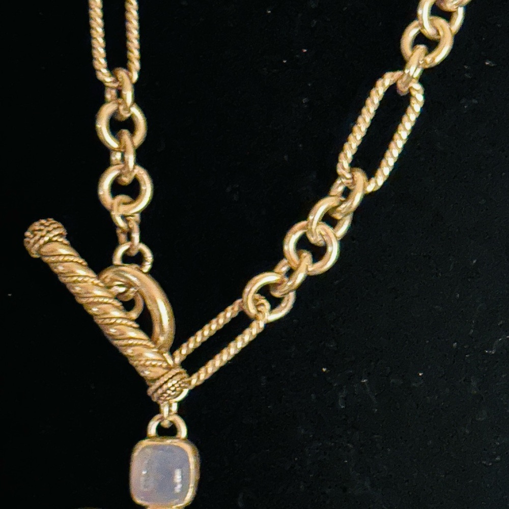 Vintage Lori Bonn Chalcedony cross bracelet. sterling Silver quartz 7 1/2 “ long - Picture 6 of 7